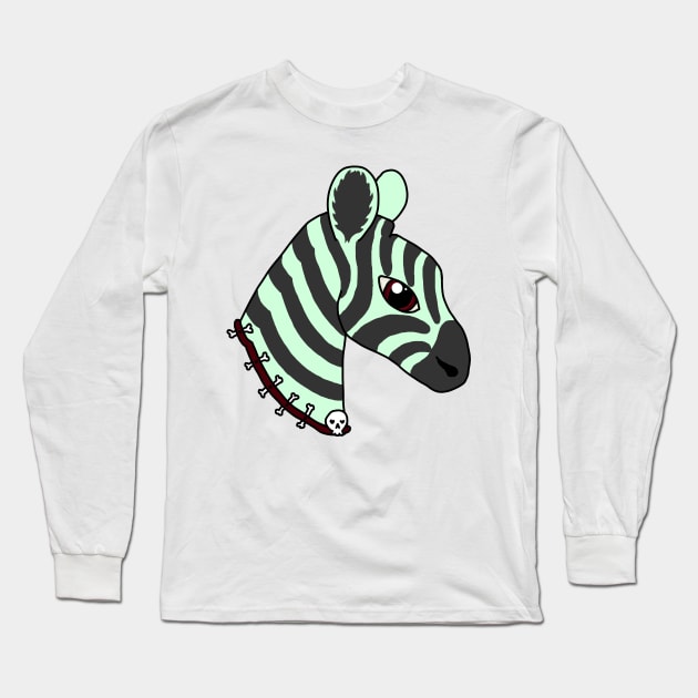 Zelda Zombie Zebra Long Sleeve T-Shirt by RSewell